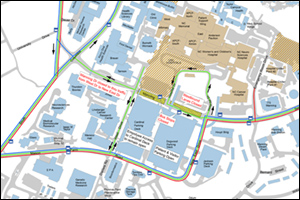 Manning Drive Closure Map